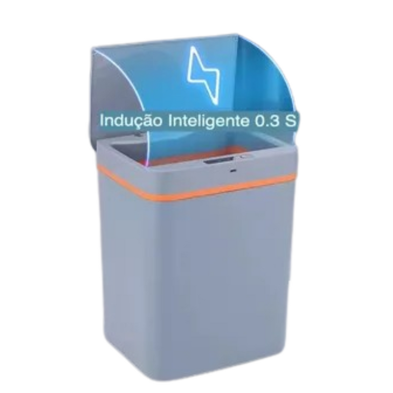 Lixeira Automática 15L Sensor de Movimento - CINZA