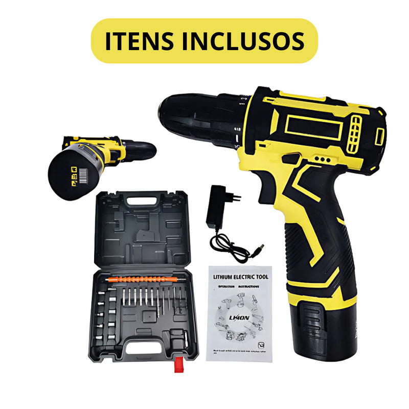 Parafusadeira Furadeira Sem Fio Bateria Impacto 12V BT-DZ42 Bivolt