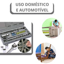 CINZA - Jogo De Ferramentas 40 Peças Soquetes c/ Maleta uso Automotível e Doméstico