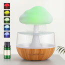 Umidificador Difusor De Aroma De design Nuvem e Chuva 7 Cores Luz Noturna Doméstica.