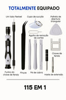 ￼Jogo Chaves De Fenda Precisão Com 115 peças 1 Kit Ferramentas P/ Manutenção Celular Notebook