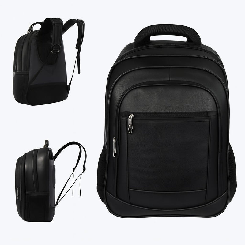 Mochila Masculina Couro Resistente Grande Impermeável