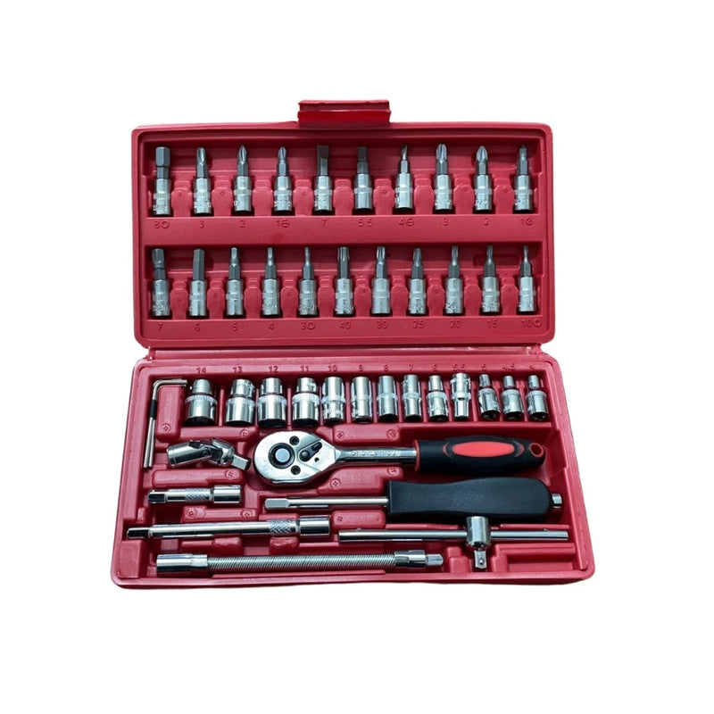 Jogo de Soquetes Profissional 40 Peças – Chave Catraca Reversível + Maleta Portátil