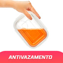 Kit 5 Potes de Vidro Hermético 370ml.