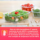 Kit 5 Potes de Vidro Hermético 370ml.