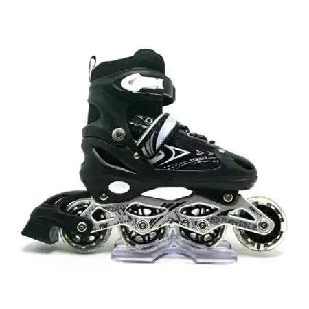 Patins Roller In Line Ajustável 4 Rodas Motion com LED, Base de Alumínio e Rolamentos Abec-7