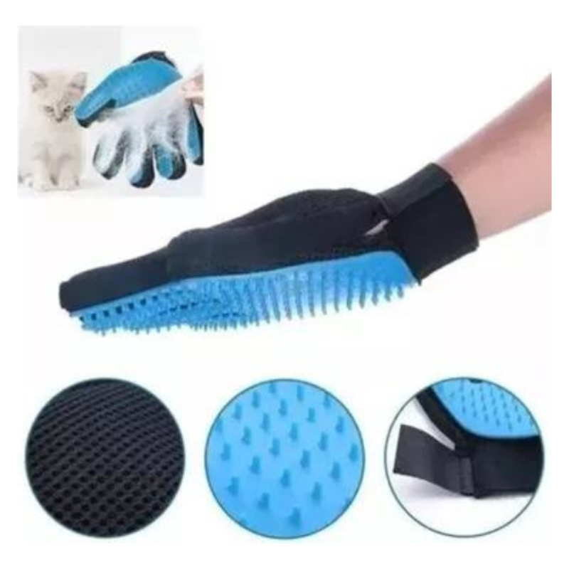 Luva Escova Tira Pelos para Cães e Gatos Nano Magnética
